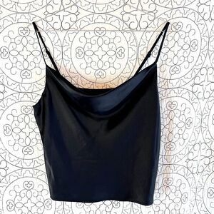 Forever 21 Black Satin Camisol‎ L NWT